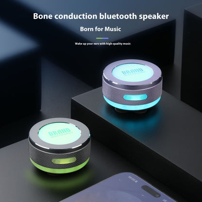 Wireless Mini Bone Conduction Speaker – Bluetooth Vibration Speaker with LED Light