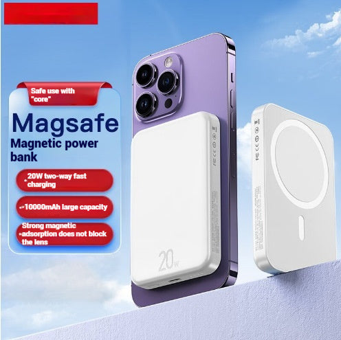 Portable Mobile Power Bank – Magnetic Wireless Charger with Fast Charging Support