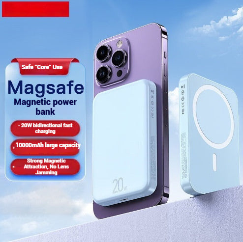 Portable Mobile Power Bank – Magnetic Wireless Charger with Fast Charging Support