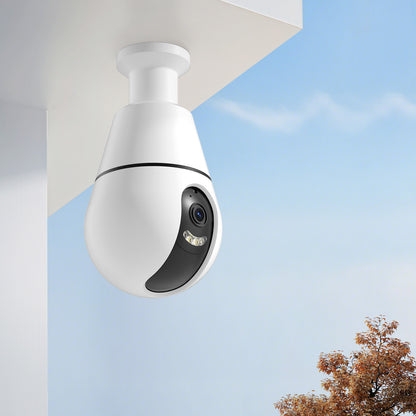 3MP HD Light Bulb Camera – 360° AI Motion Detection, WiFi Hidden Security Cam with E27 Plug