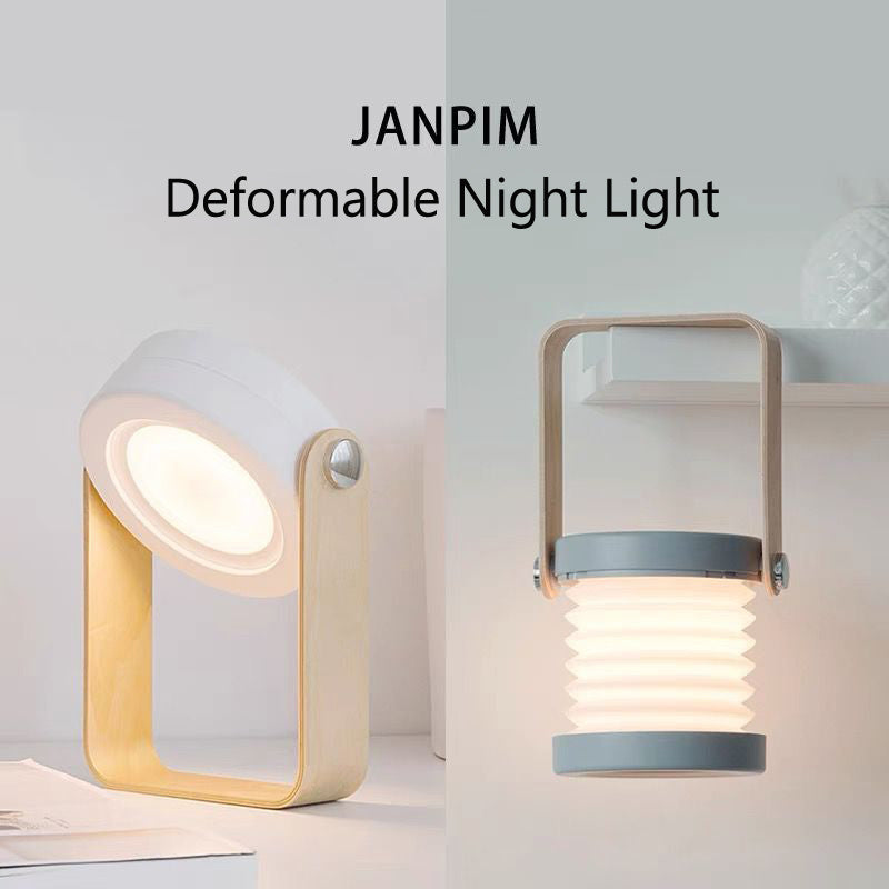 USB Rechargeable Foldable LED Night Light – Touch Dimmable Reading Lamp for Home Decor