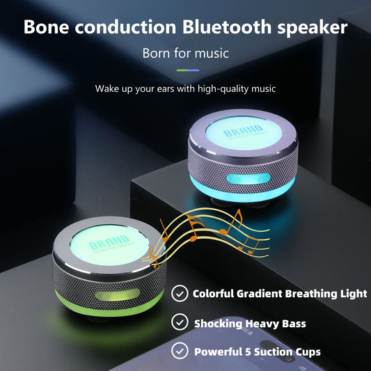 Wireless Mini Bone Conduction Speaker – Bluetooth Vibration Speaker with LED Light